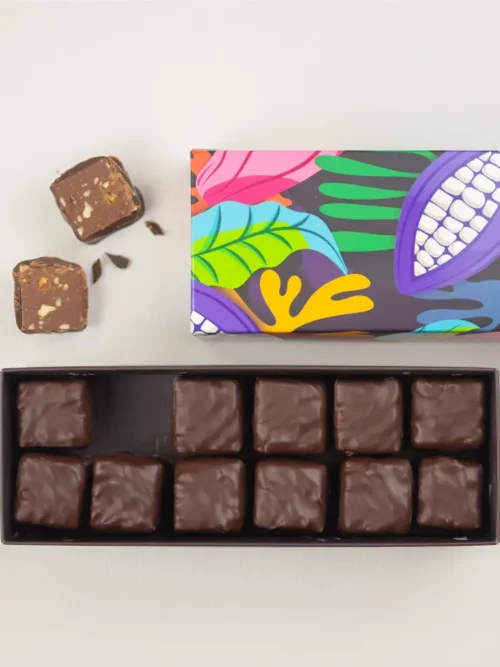 Rochers chocolat noir praliné noisette